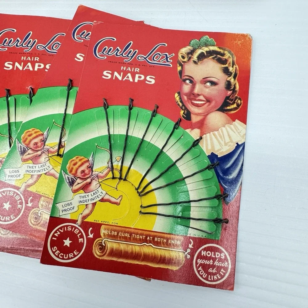 17 Packs Curly Lox Hair Snaps Vintage Accessories Invisible Secure Decor Prop